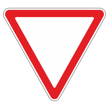 Дорожный знак 2.4 «Уступите дорогу» (металл 0,8 мм, I типоразмер: сторона 700 мм, С/О пленка: тип А коммерческая)